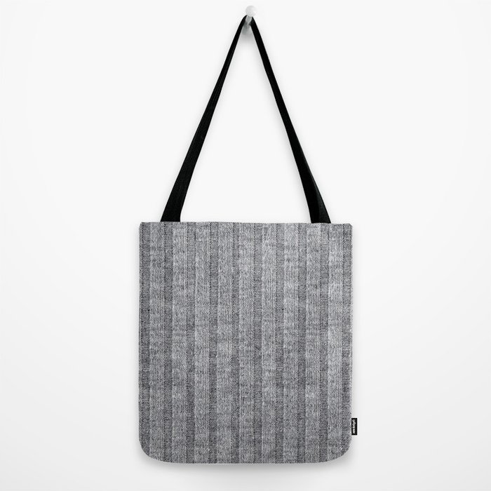 Soft Grey Jersey Knit Pattern Tote Bag by Patricia