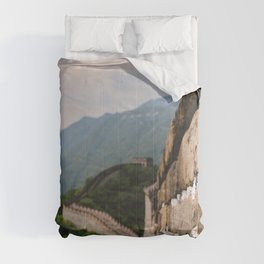 China Photography - Great Wall Of China Seen From The Side Comforter