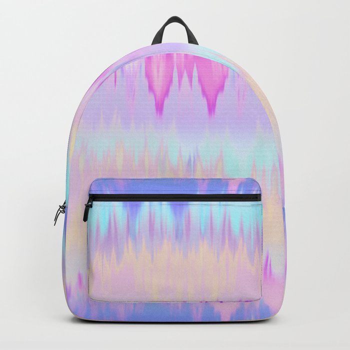 Pastel Rainbow Tie Dye Print Backpack
