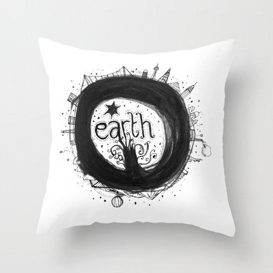 Earth Throw Pillow