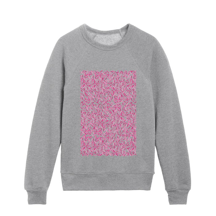 Pretty Pink Sprinkles Pattern Kids Crewneck