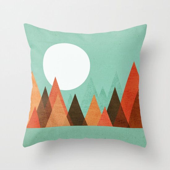 From the edge of the mountains Throw Pillow