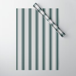 [ Thumbnail: Light Grey and Dark Slate Gray Colored Lines/Stripes Pattern Wrapping Paper ]