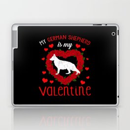 Dog Animal Hearts Dog Shepherd My Valentines Day Laptop Skin