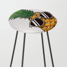 Summer Time Pineapple With Sunglasses Counter Stool