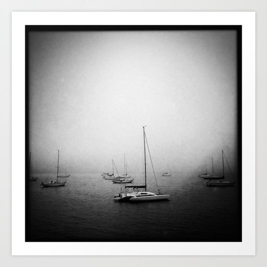 Fog At Marshall Art Print