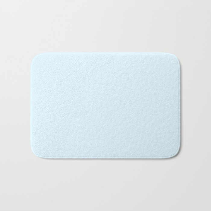 Powder Blue pale pastel solid color modern abstract pattern  Bath Mat
