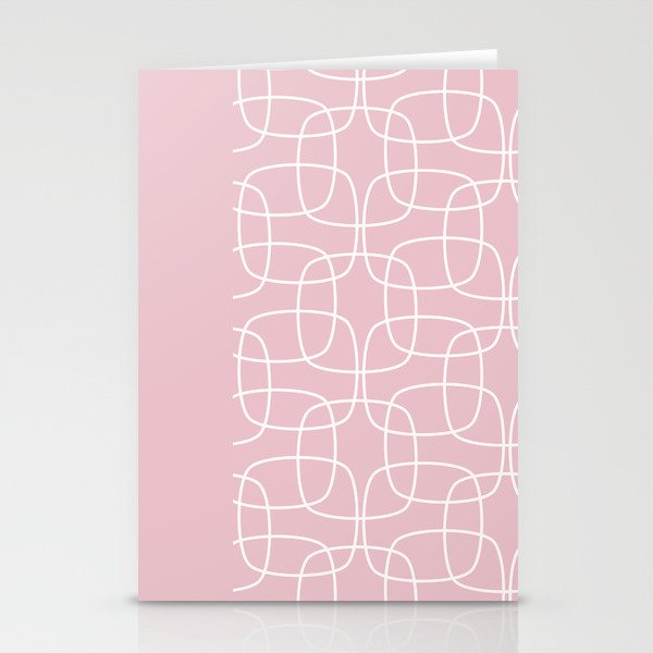 Square Pattern Pink II Stationery Cards