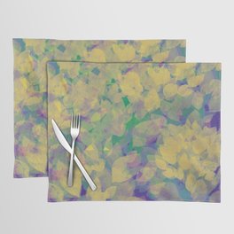 Abstract floral design with leaf patterns Placemat
