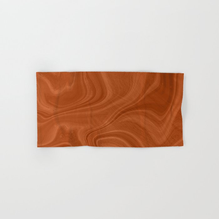 Burnt Orange Swirl Marble Hand & Bath Towel