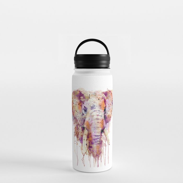 Watercolor Elephant Head Water Bottle
