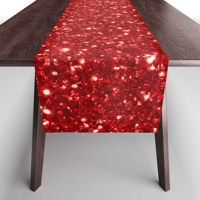red glitter sparkle  Table Runner