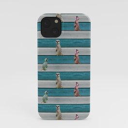 Meercat Beach Stripes iPhone Case