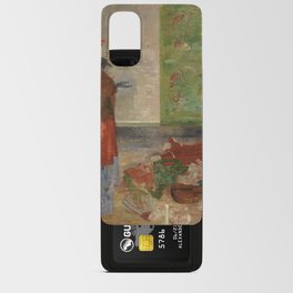 Astonishment of the Wouze Mask grotesque art portrait of death by James Ensor Android Card Case