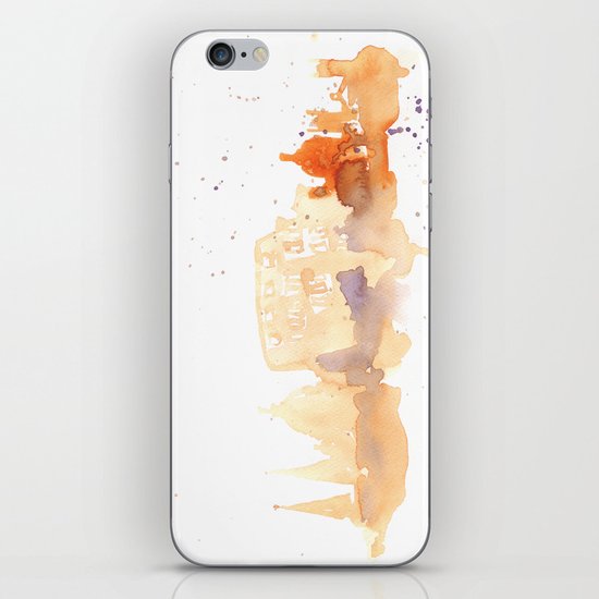 Watercolor landscape illustration_Rome - Colosseum iPhone & iPod Skin