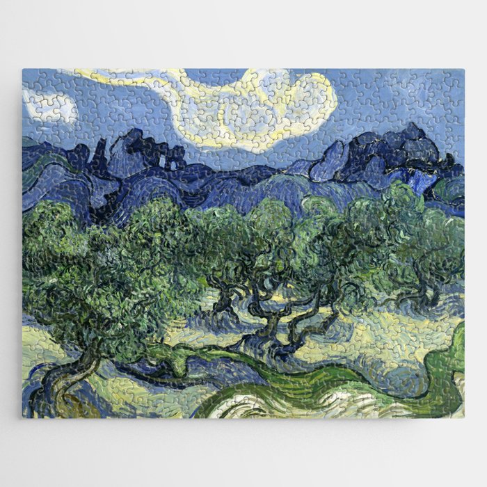 Olive Trees with the Alpilles in the Background Jigsaw Puzzle