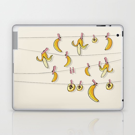 Bananas on clothespins Laptop & iPad Skin