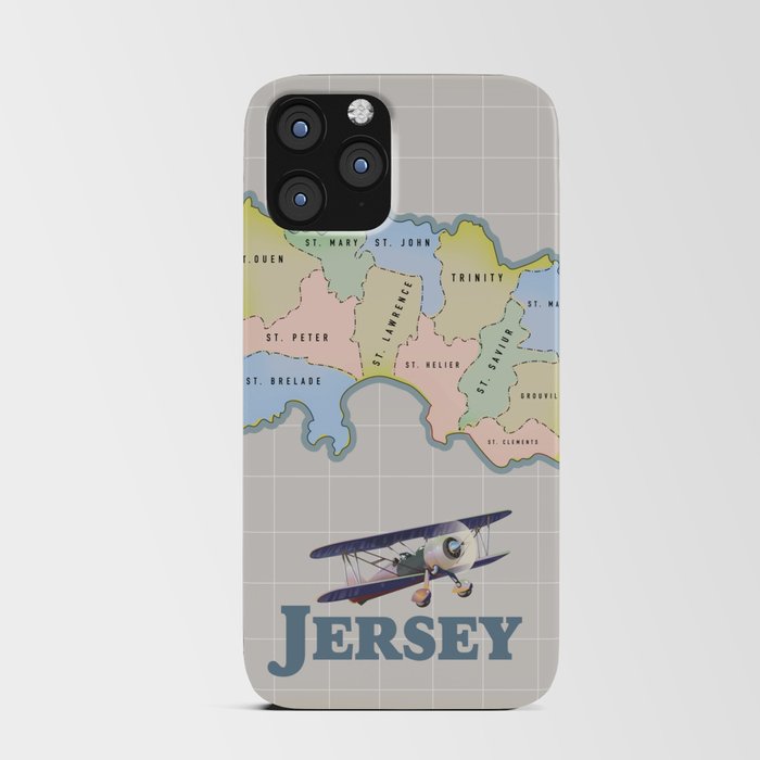 Jersey Vintage map iPhone Card Case