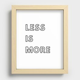 Less is more  Recessed Framed Print