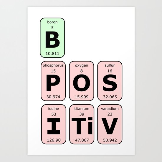 Be Positive Art Print