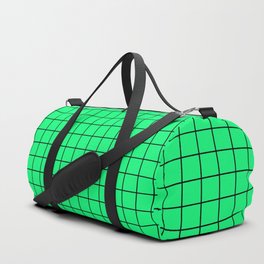 Acid Green and Black Grid - more colors Duffle Bag
