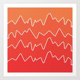 Mountain of red color Art Print