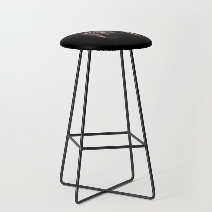 American Black Labrador USA Flag Lab Owner Bar Stool