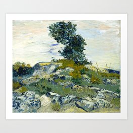 The Rocks by Vincent van Gogh, 1888 Art Print