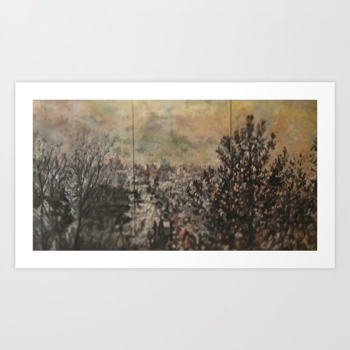 Winter Panoramic Landscape in Scranton, Pennsylvania Art Print