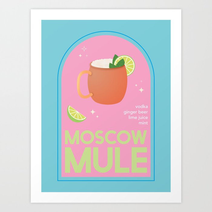 Moscow Mule Cocktail Art Print