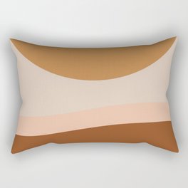 Sunshine | Simple Mid Century Shapes | Natural Abstract Sun and Sea Rectangular Pillow