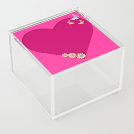 Happy Valentine's Day. Declaration of love. Acrylic Box
