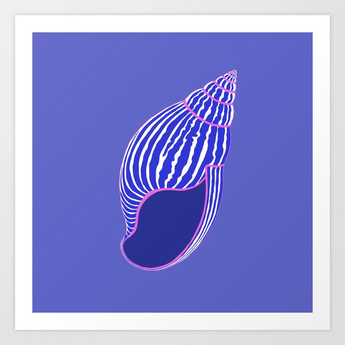 Purple Sea Shell Art Print