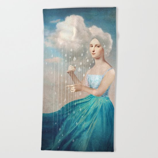 Melody of Rain Beach Towel