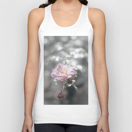 Pink Rose - Flower Floral Roses Unisex Tank Top