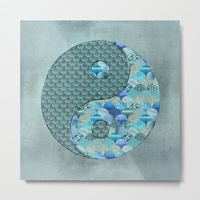 Yin Yang Ocean Spirit Metal Print