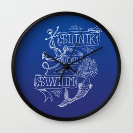 Sink Or Swim  Wall Clock