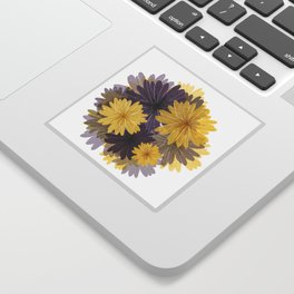 Purple and yellow flowers Sticker