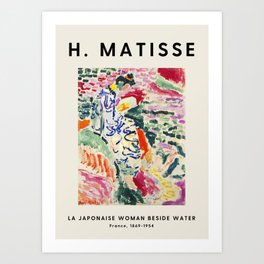 Henri Matisse - La Japonaise Woman beside Water - Exhibition Poster - Art Prints Art Print