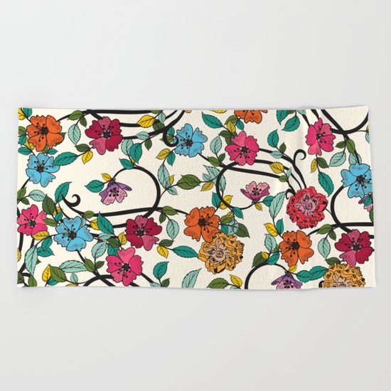 Fleurs Beach Towel