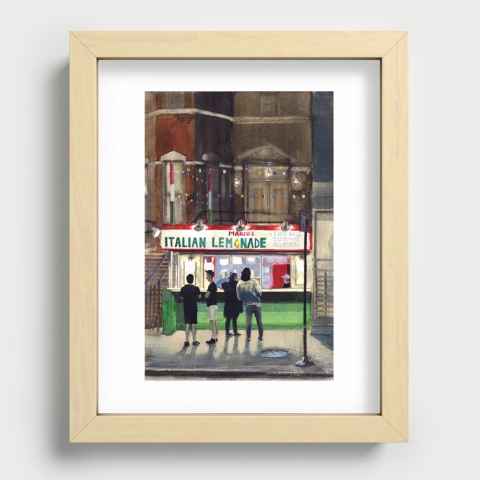 Mario's Italian Lemonade: Chicago, IL Recessed Framed Print