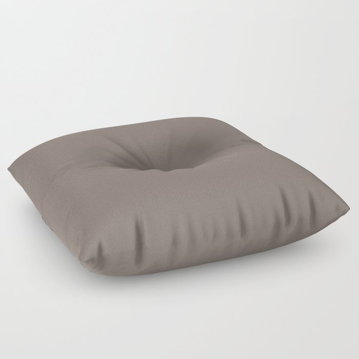 Dark Gray Taupe Solid Color Pairs PPG Tattle Tail PPG1019-6 Floor Pillow