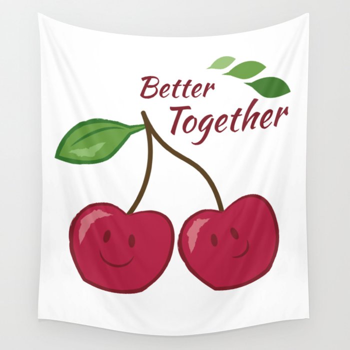 Better Together Friends Valentine's Day Gift Wall Tapestry