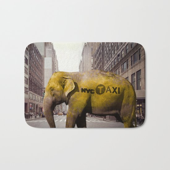 Elephant Taxi NYC Bath Mat