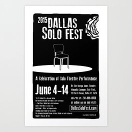 Dallas Solo Fest 2015 Poster Art Print