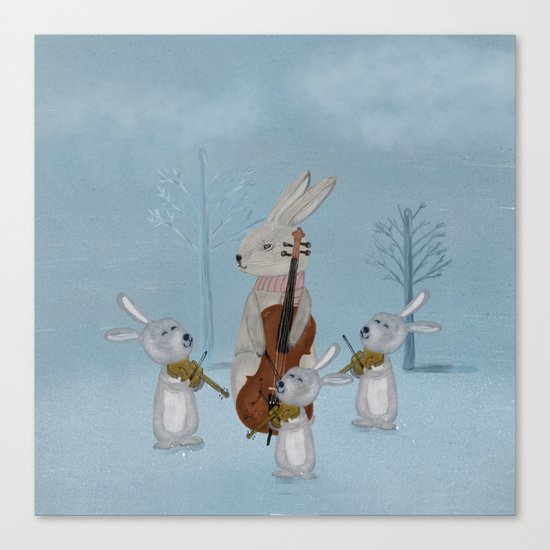 the bunny quartet Canvas Print