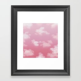 Beautiful Pink Sky with cloud Framed Art Print