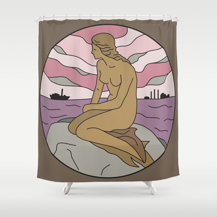 Mermaid in Copenhagen Shower Curtain