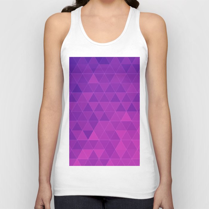 Purple Triangle Pattern Tank Top
