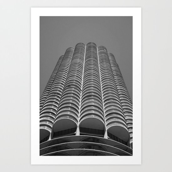 Marina City Tower Photo, Chicago, Architecture Art Print